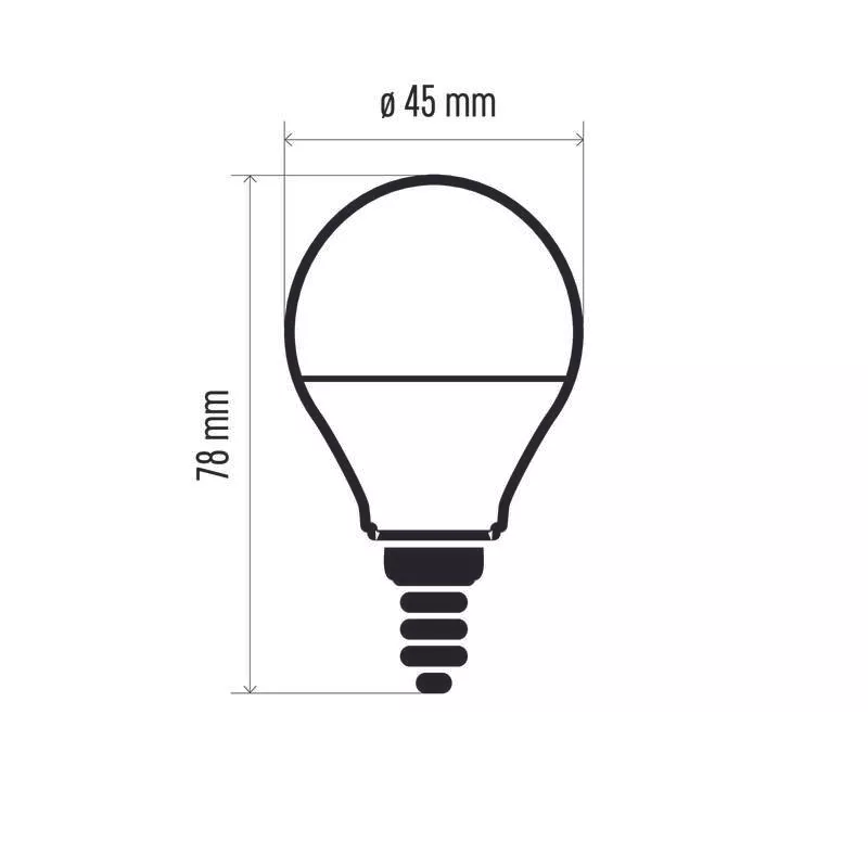 LED žárovka Classic Mini Globe 5W E14 teplá bílá